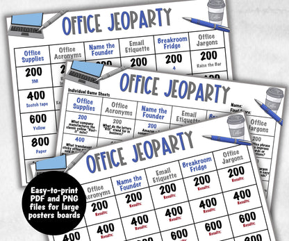 Office Work Jeoparty, Office Teambuilding, Coworker Retirement, Birthday Party, Welcome Party, Office Group Party, Friendly Feud Group game