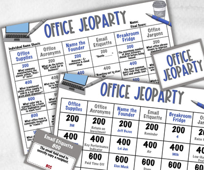 Office Work Jeoparty, Office Teambuilding, Coworker Retirement, Birthday Party, Welcome Party, Office Group Party, Friendly Feud Group game