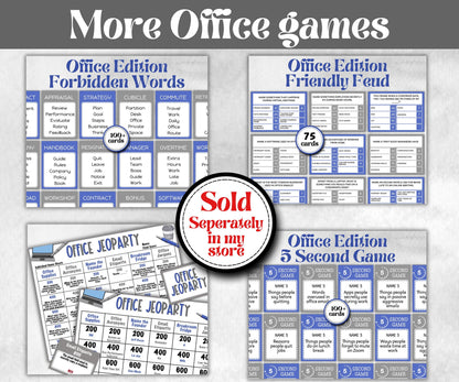 Office Work Friendly Feud, Office Teambuilding, Coworker Retirement, Birthday Party, Welcome Party, Office Group Party, Jeoparty style game