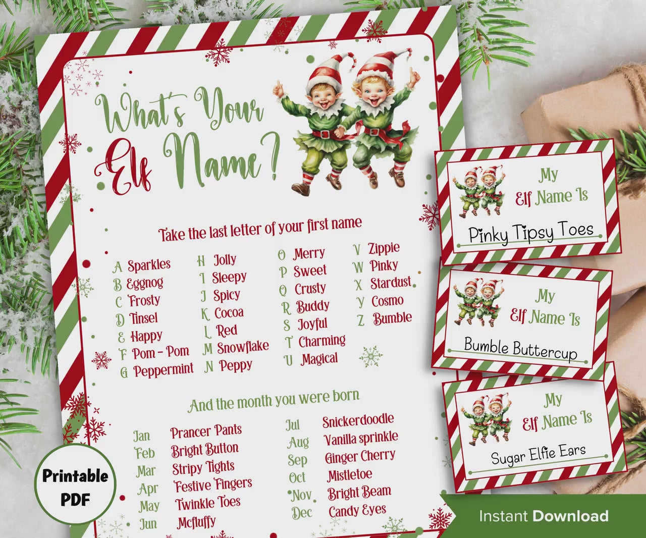 Holiday party games, Kids Christmas, Elf name board sign, Elf name generator, Christmas activities, What's Your Elf  name, Elf name tag game