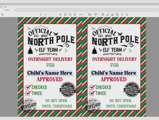 Elf Mail | Elf Mischief | Sleigh Mail Label | Elf Arrival I editable Christmas Gift Labels I Editable Elf Shipping Label Template 5.5X8.5