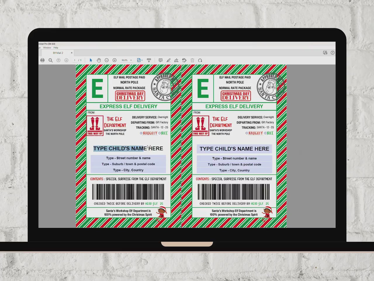 Sleigh Mail Label | Elf Mail | Elf Shipping Label | Christmas Elves | Santa Mail | Christmas Gift Labels | Elf Delivery | Envelope Seals