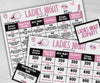 Ladies Night Jeoparty, think fast word game, think quick, galentines, hen party, womens day, bff girlfriend, printable feud, Feud Cards