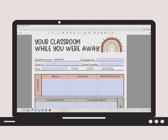 Fillable Editable Substitute teacher Notes I While you were away I Printable Teacher Notes I Substitute teacher I Relief Teacher Notes